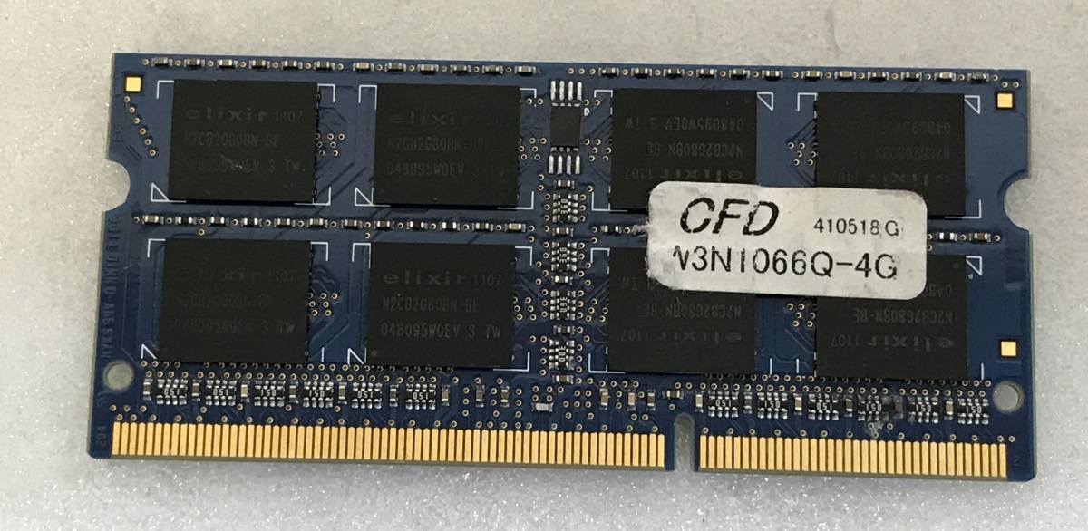 ELIXIR CFD PC3-8500S 4GB 1枚 DDR3 ノートパソコン用メモリ 204ピン DDR3-1066 4GB 204ピン ddr3 Non-ECCメモリ メモリ_画像2