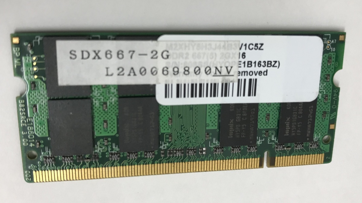 I.O DATA PC2-5300S 2GB DDR2 ノートPC用 メモリ 200ピン DDR2 667 LAPTOP RAM　中古動作確認済み_画像2