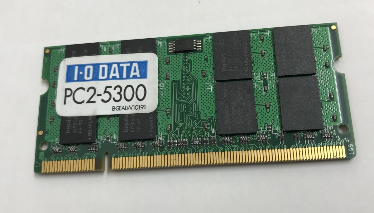I.O DATA PC2-5300S 2GB DDR2 ノートPC用 メモリ 200ピン DDR2 667 LAPTOP RAM　中古動作確認済み_画像1