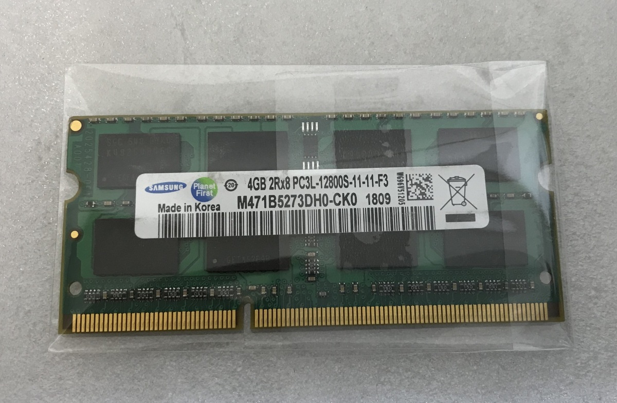 SAMSUNG 2RX8 PC3L-12800S 4GB DDR3L-1600 4GB DDR3L 204ピン ノートパソコン用メモリ DDR3L 4GB LAPTOP RAM 動作確認済み_画像5