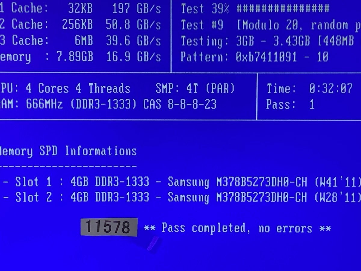 SAMSUNG PC3-10600U 4GB 2枚組 8GB DDR3 デスクトップ用 メモリ DDR3-1333 4GB 2枚 セット PC3-10600 4GB DESKTOP RAM_画像2