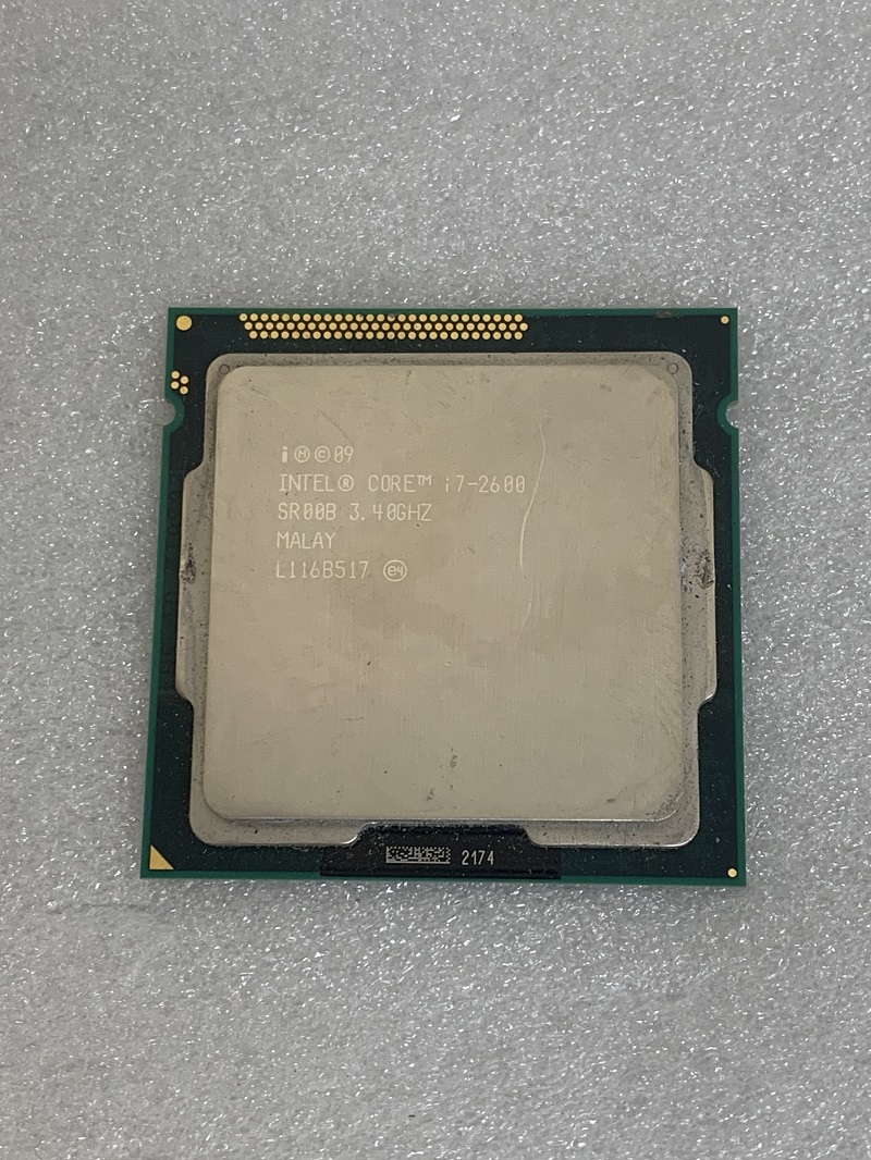 CPU インテル Core i7-2600 3.40GHz SR00B LGA1155 Intel Core i7 2600 第2世代 プロセッサー 中古 動作確認済み_画像1