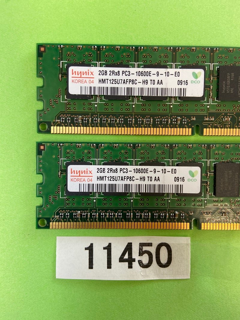 HYNIX PC3-10600E 2GB 2枚で 4GB DDR3 ECC デスクトップ用メモリ DDR3-1333E 2GB 2枚 4GB DDR3 DESKTOP RAM_画像4