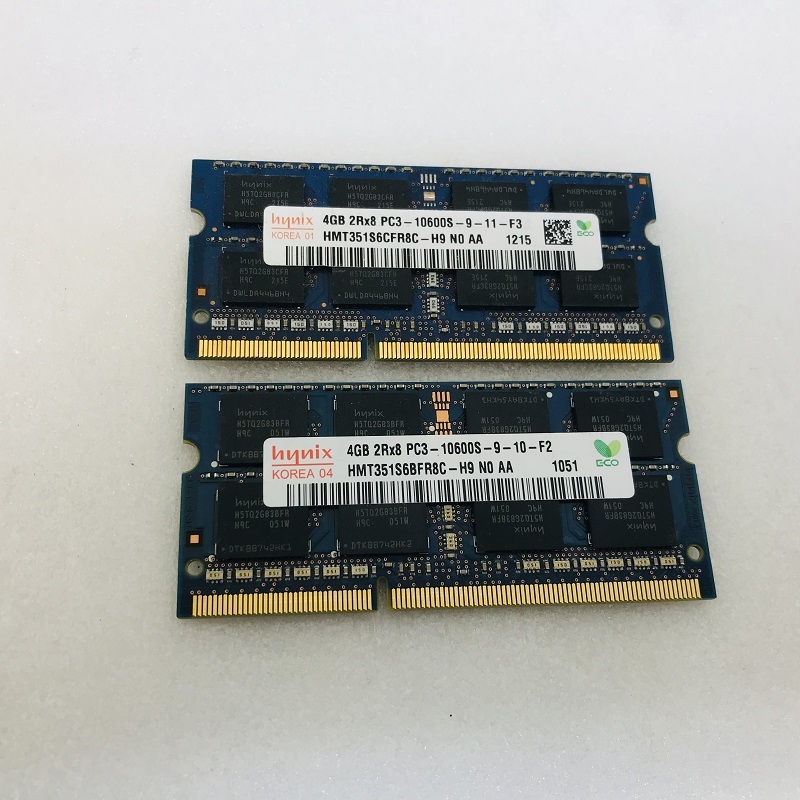 HYNIX 2Rx8 PC3-10600S 4GB 2枚組 1セット 8GB DDR3ノート用 メモリ 204ピン DDR3-1333 4GB 2枚 8GB DDR3 LAPTOP RAM_画像5