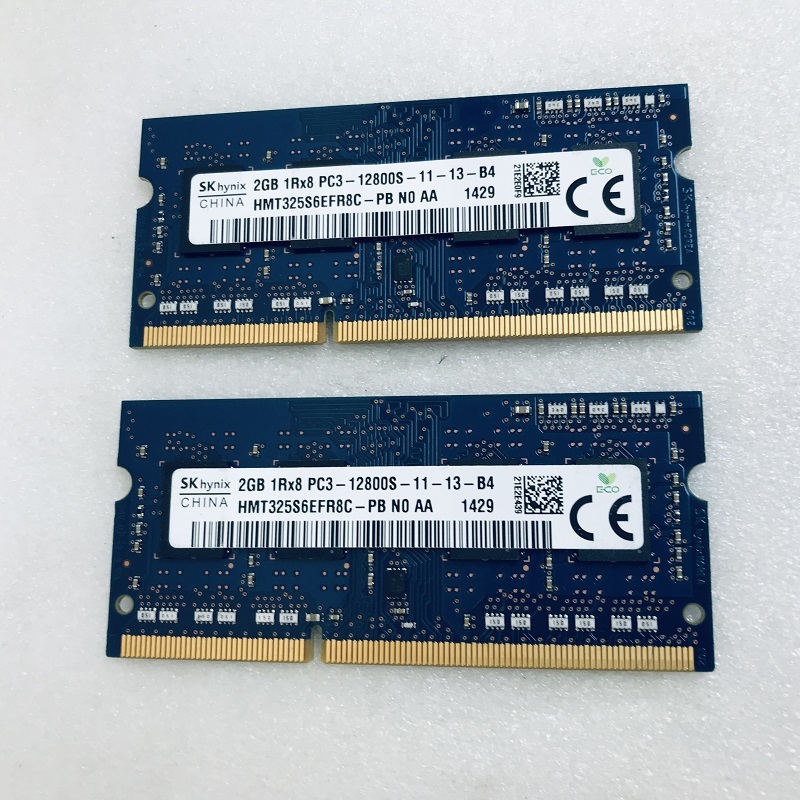 SK HYNIX 1Rx8 PC3-12800S 4GB 2GB 2枚組 1セット 4GB DDR3 ノートPC用 メモリ 204ピン DDR3-1600 2GB 2枚 4GB DDR3 LAPTOP RAM_画像2