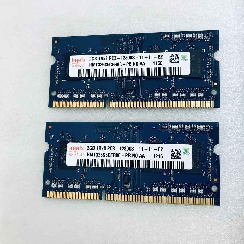 HYNIX 1Rx8 PC3-12800S 4GB 2GB 2枚で4GB DDR3 ノートPC用 メモリ 204ピン DDR3-1600 2GB 2枚 4GB DDR3 LAPTOP RAM_画像3