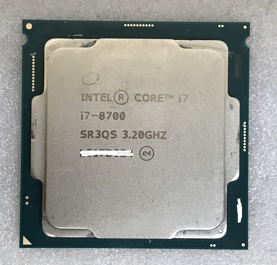 CPU インテル Core i7-8700 3.30GHz SR3QS LGA1151 Intel Core i7 8700 CORE i7 第8世代 プロセッサー 中古動作確認済み