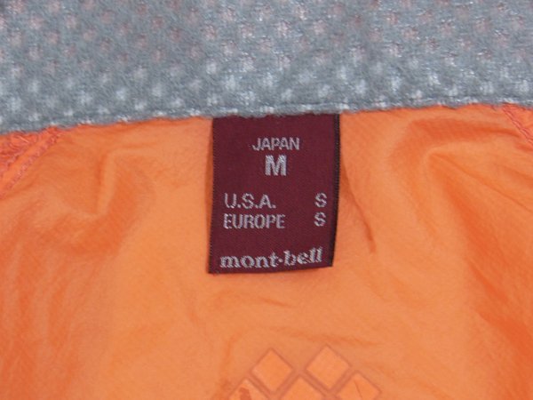 モンベルmont-bell■U.L.ストレッチ ウインドジャケット ナイロン ジップジャケット 薄手 1103220■M■オレンジ ※NK3n17274の画像5