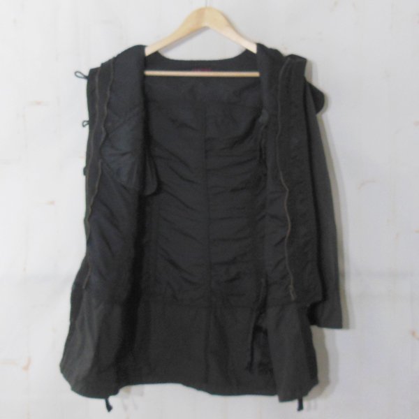  Avirex Avirex# military coat Zip jacket nylon × cotton real fur 6212011#S# black *NK3n17366