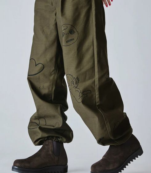 新作 定価27500円 M TO R ムウ ムウトアール DESIGN PRINT MILITARY PANTS ミリタリーパンツ パンツ 40_画像9