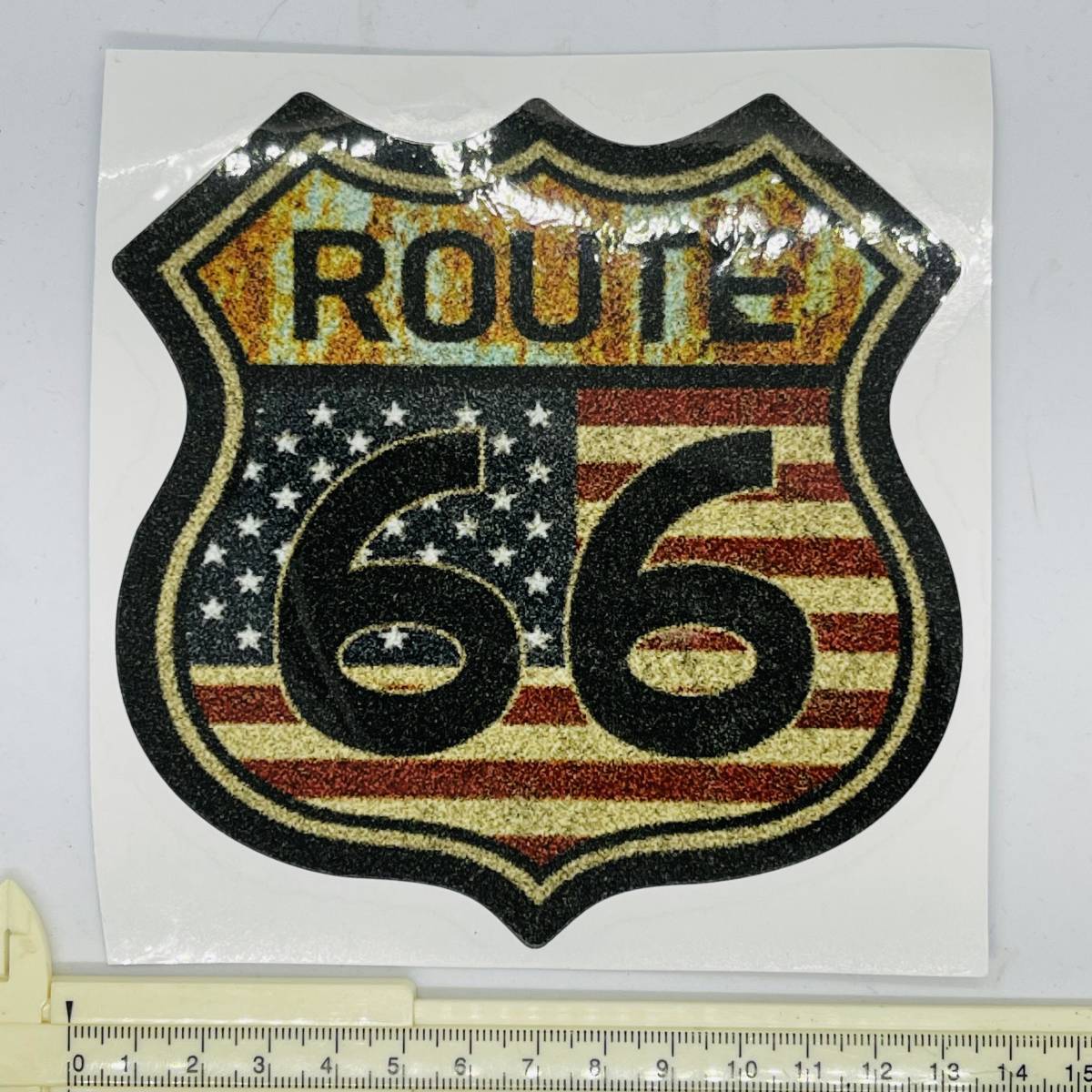 アメカジ ステッカー アート ルート66 ROUTE66 レトロ シール Sticker 防水 B_画像1