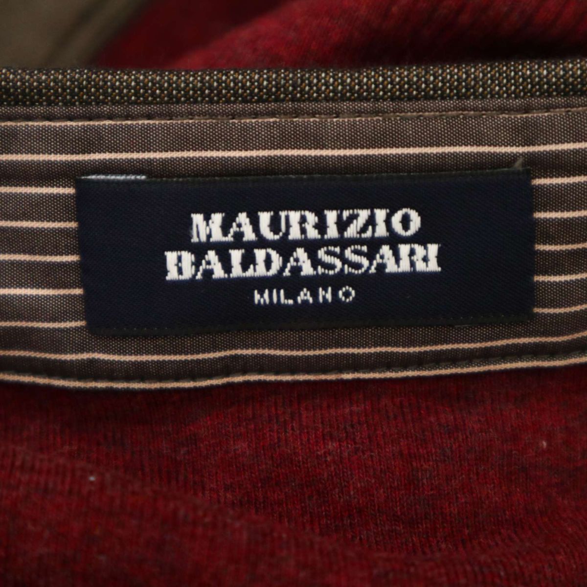 MAURIZIO BALDASSARI MILANOmaulitsio bar dasa-li through year . Logo * polo-shirt with long sleeves Sz.48 men's Leica red C3T11266_C#C