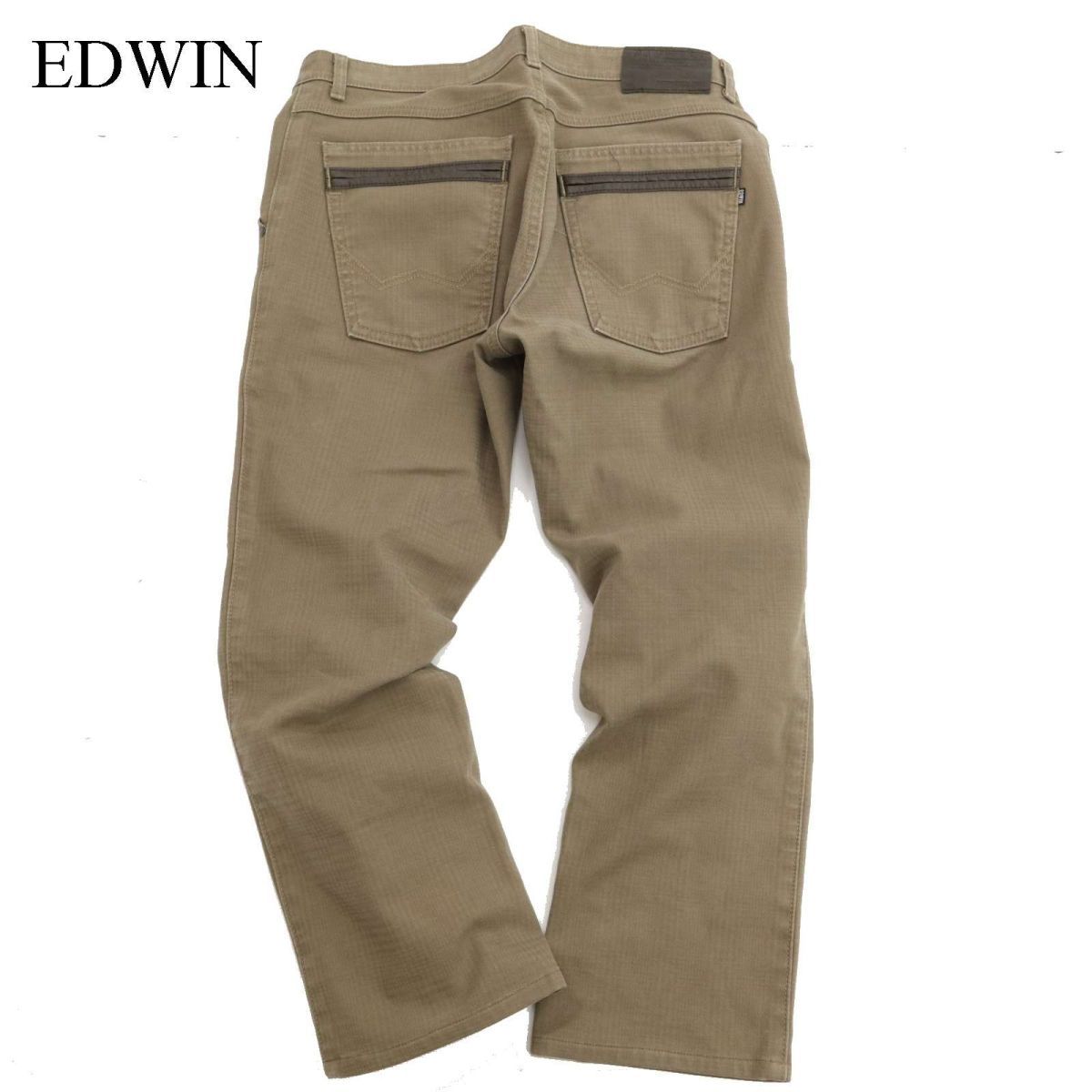 EDWIN エドウィン S403S 秋冬 裏起毛★ 防風 チェック柄 デニム パンツ ジーンズ Sz.34　メンズ 日本製 バイク　C3B04817_C#Q_画像6