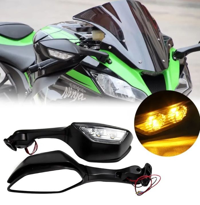  new goods mirror left right ZX10R H2 winker mirror ZX10R mirror H2 mirror ZX10R rearview mirror rearview mirror cowl mirror explanation reading please 