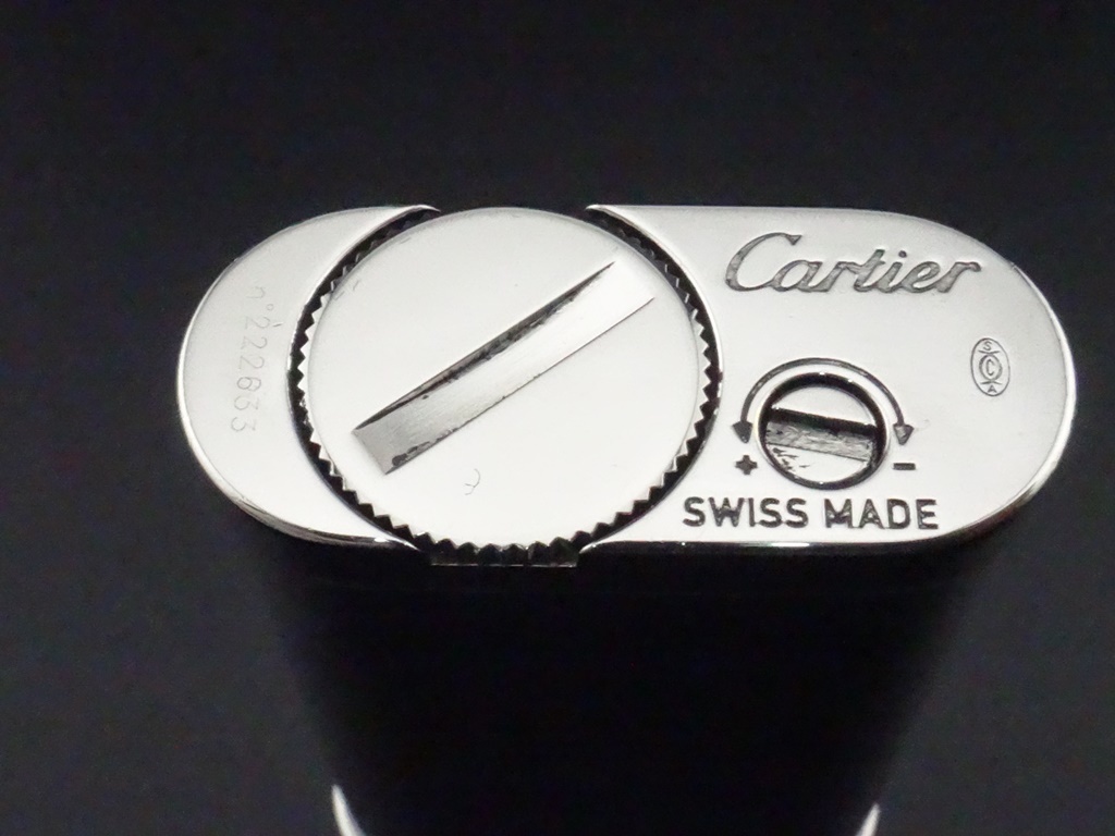 【着火OK】日本国内販売「刻印」　現行品　カルティエ CARTIER　コンポジット ゴドロン　シルバー　パラジウム ガス　ライター⑩_画像5