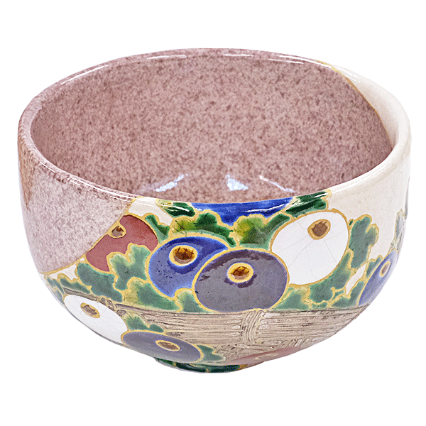 【送料無料】【骨董品】淺野紫仙作★茶椀★玉菊★茶道具★茶器★陶蕓★箱付★置物★アンティーク★