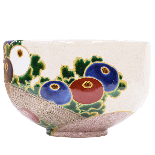 【送料無料】【骨董品】淺野紫仙作★茶椀★玉菊★茶道具★茶器★陶蕓★箱付★置物★アンティーク★