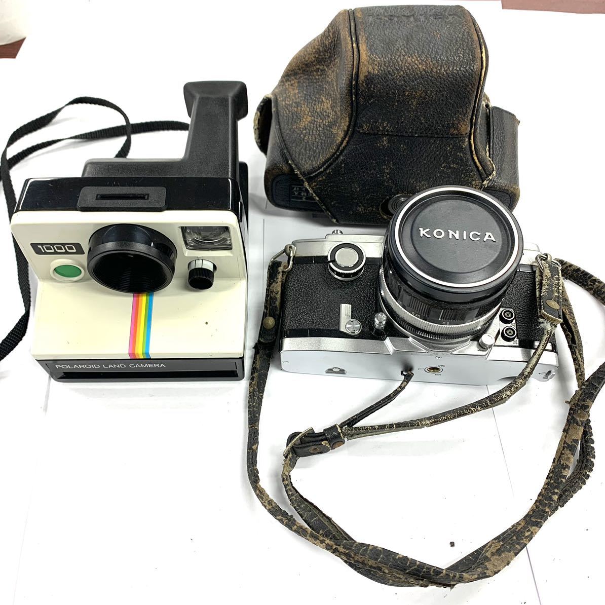 E100 フィルムカメラ ポラロイドカメラ　まとめ　KONICA コニカ　AUTOREX POLAROID LAND CAMERA 1000 ジャンク品　中古　訳あり_画像1