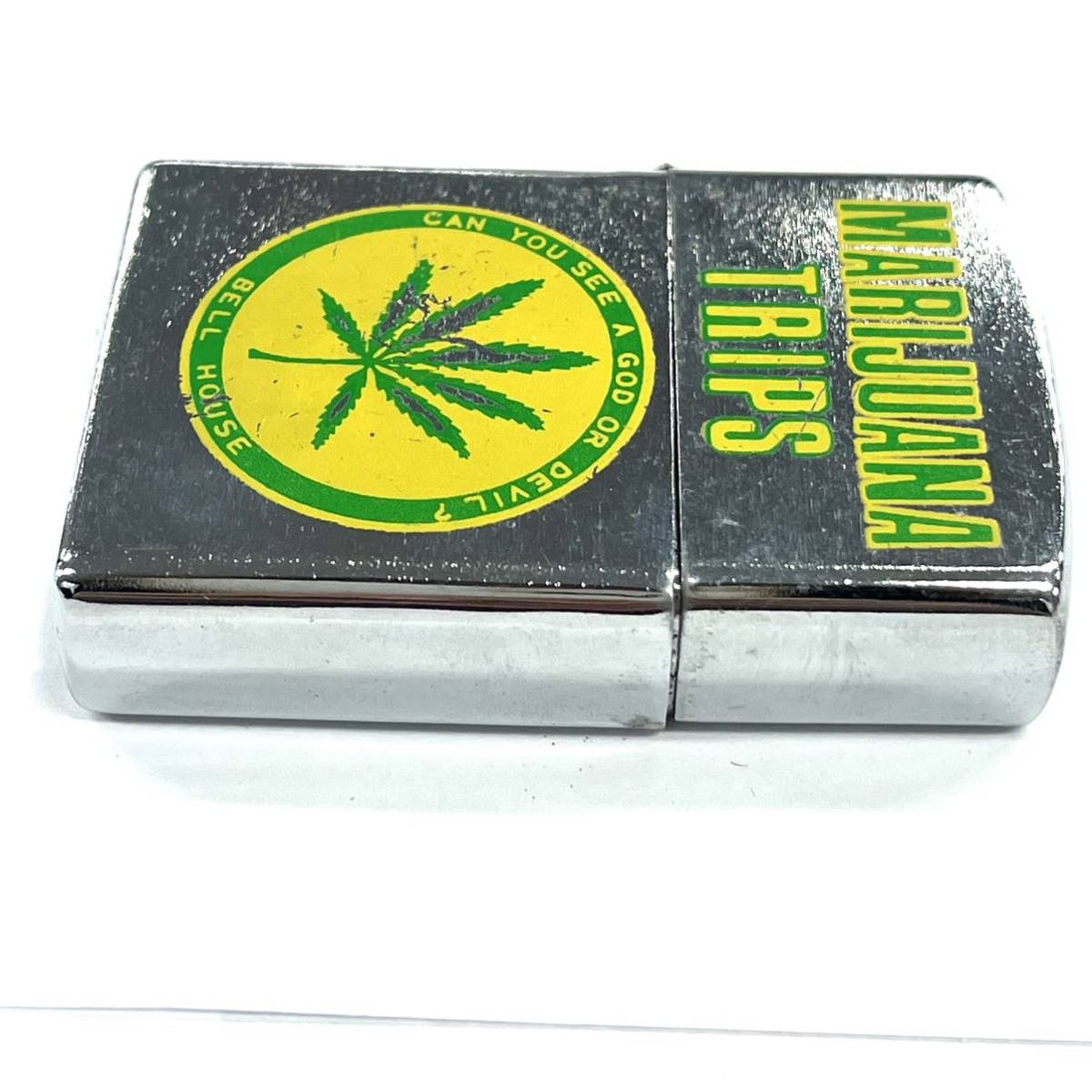 N118 ライター オイルライター MARIJUANA TRIPS ジャンク品 中古 訳あり_画像8