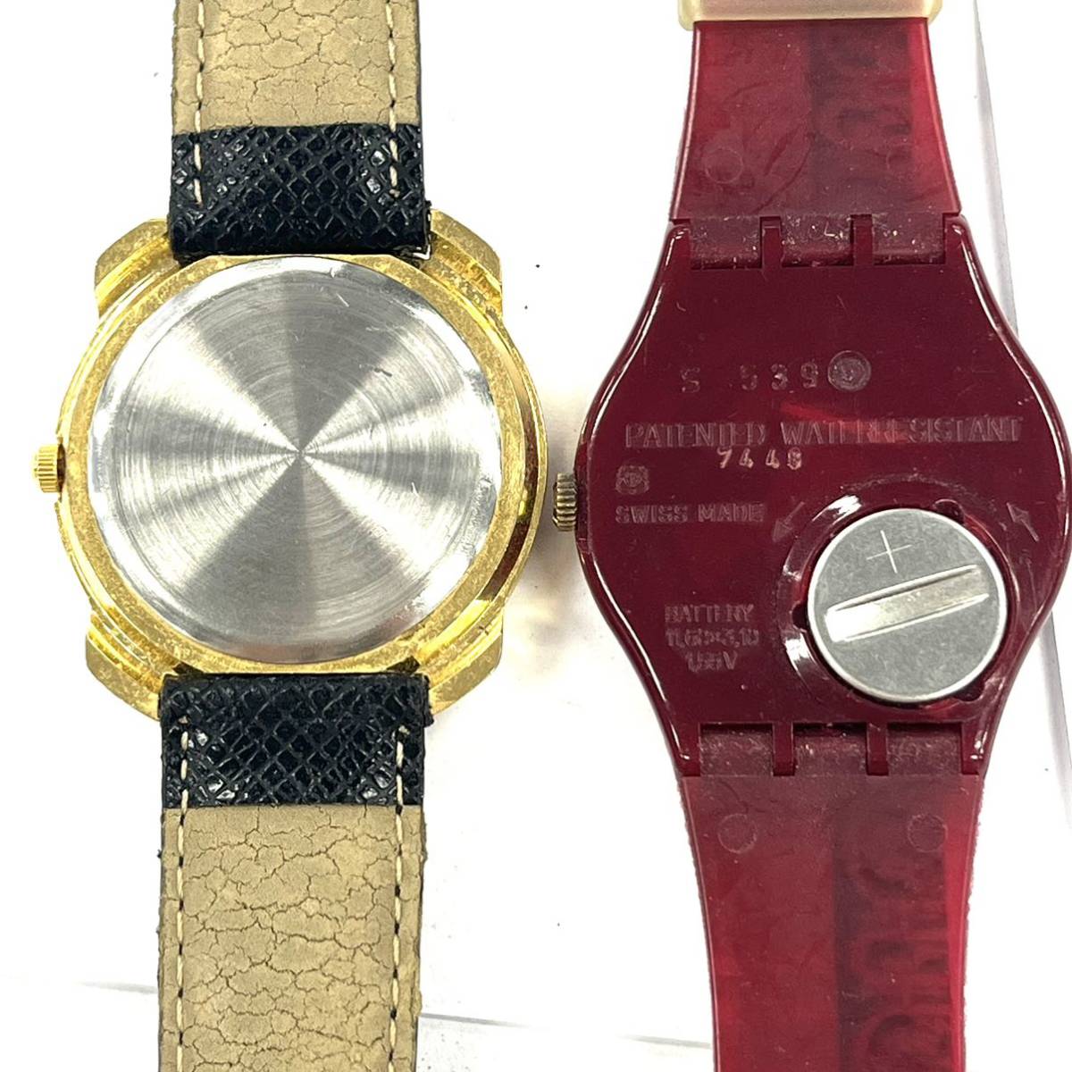 N135 腕時計 まとめ swatch Lapini TRUSSARDI KANSAI SELECTION SAT004 クォーツ ジャンク品 中古 訳あり_画像3