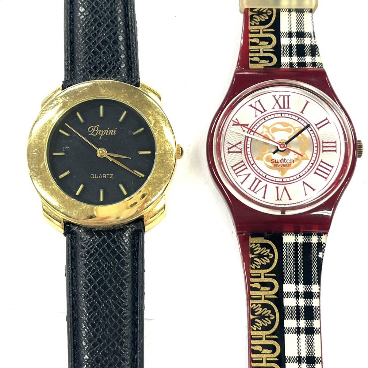 N135 腕時計 まとめ swatch Lapini TRUSSARDI KANSAI SELECTION SAT004 クォーツ ジャンク品 中古 訳あり_画像2