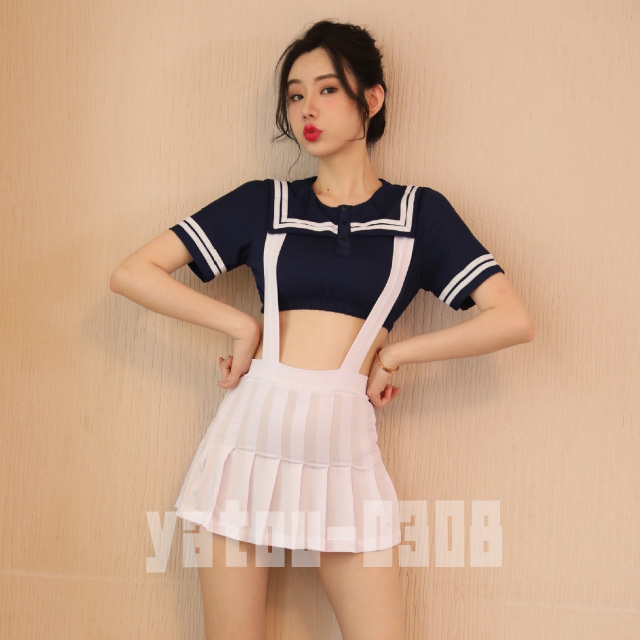 H159　コスプレウェア　女子高生　トップス　ミニスカート　セーラー服　コスチューム　セクシーランジェリー　ナイトウェア_画像6