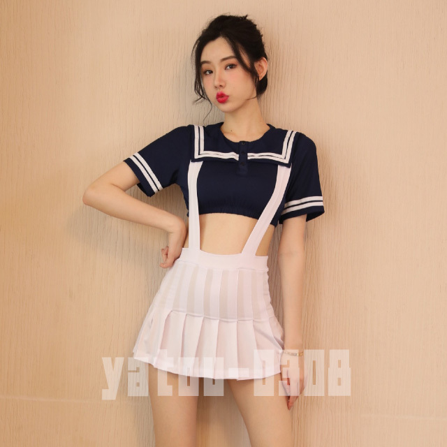 H159　コスプレウェア　女子高生　トップス　ミニスカート　セーラー服　コスチューム　セクシーランジェリー　ナイトウェア_画像5