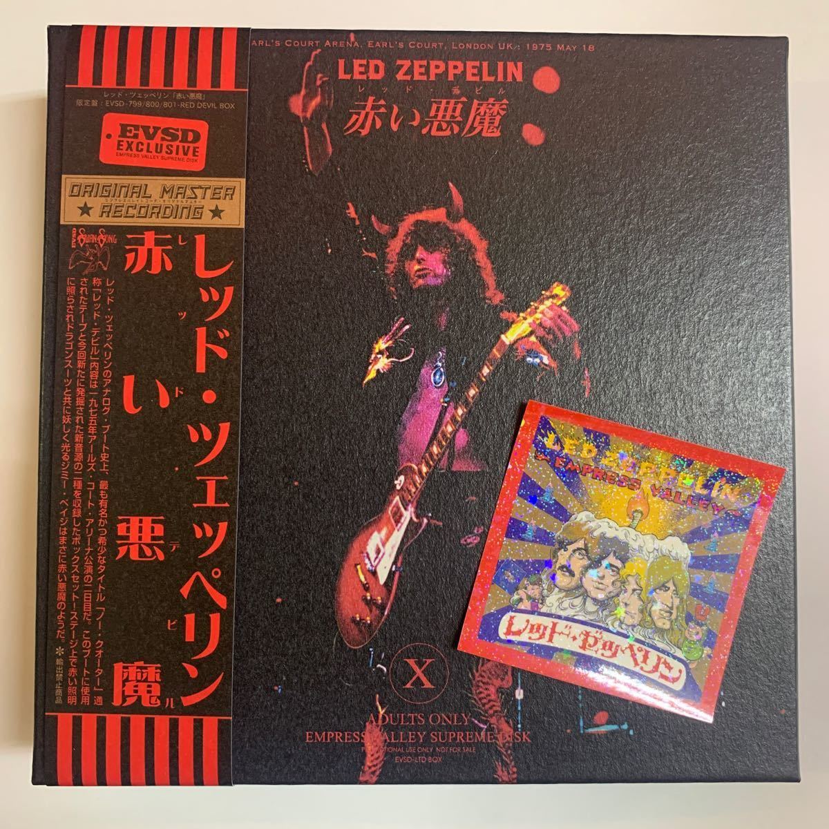 LED ZEPPELIN / RED DEVIL「赤い悪魔」5CD BOX SET prototype version : super rare! 赤い悪魔ジミー・ペイジ！お蔵入りデザイン！_画像7