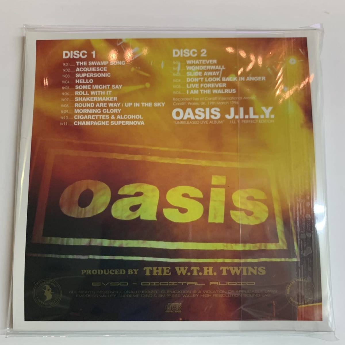 OASIS / JILY J.I.L.Y Perfect Edition 1996 Cardiff Unreleased Live Album EVSD 間違いなく決定盤マスターサウンド！兄弟来日記念特価！_画像2