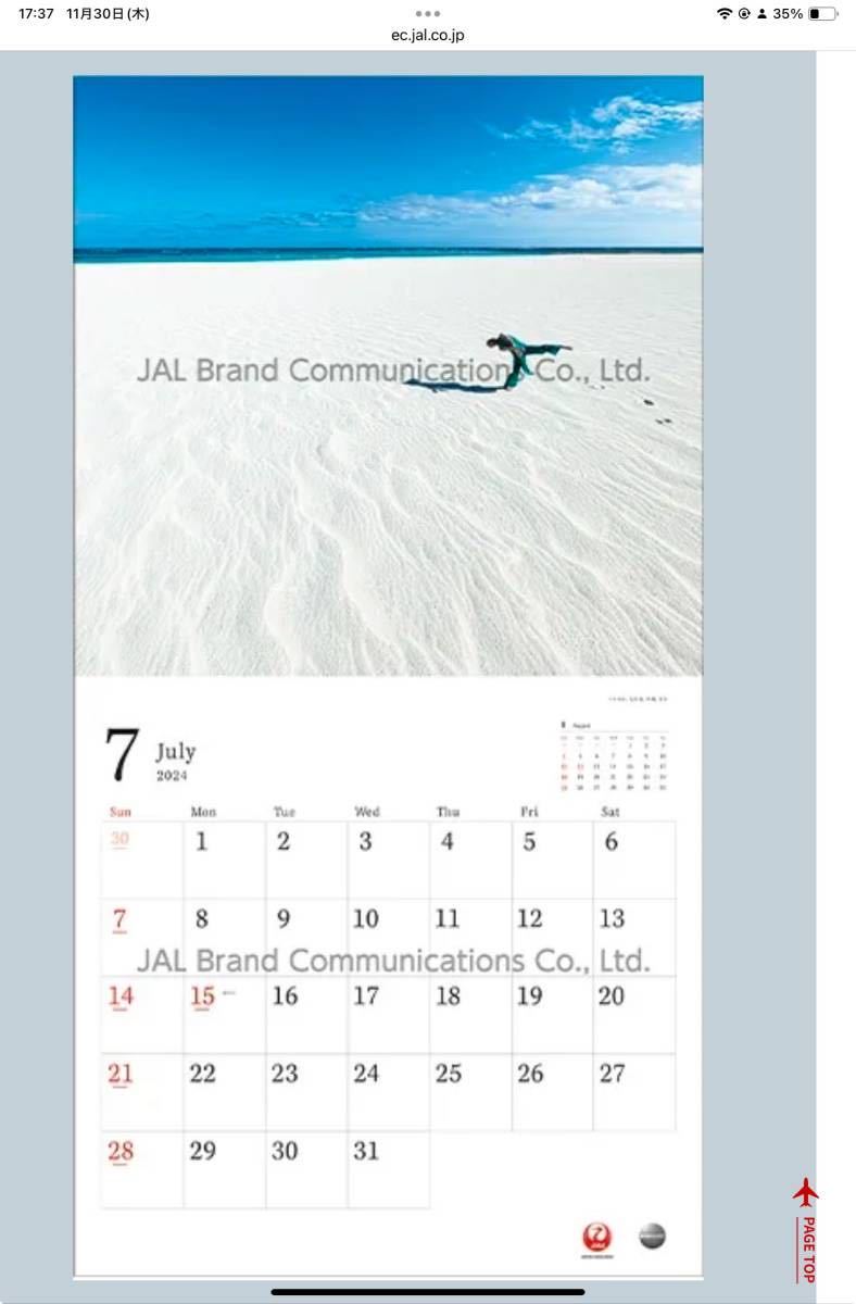 JAL 2024 壁掛けカレンダー　ワールド オブ ビューティー (普通版)_画像2
