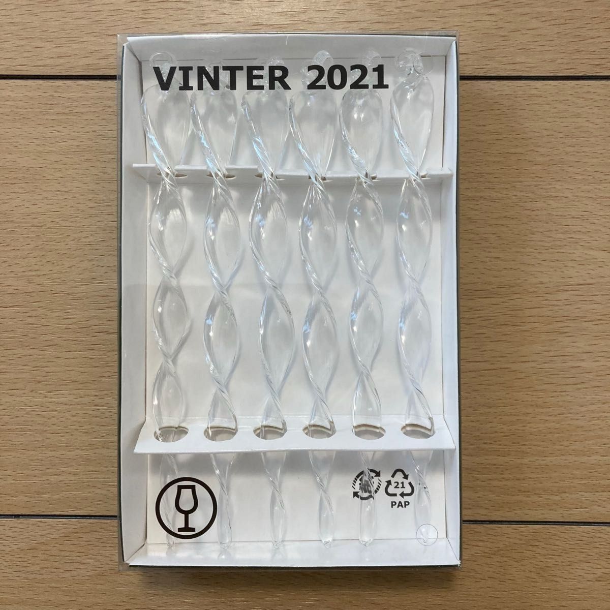 【新品】ヴィンテル IKEA イケア デコレーション つらら形 16cm ガラスオーナメント クリスマス