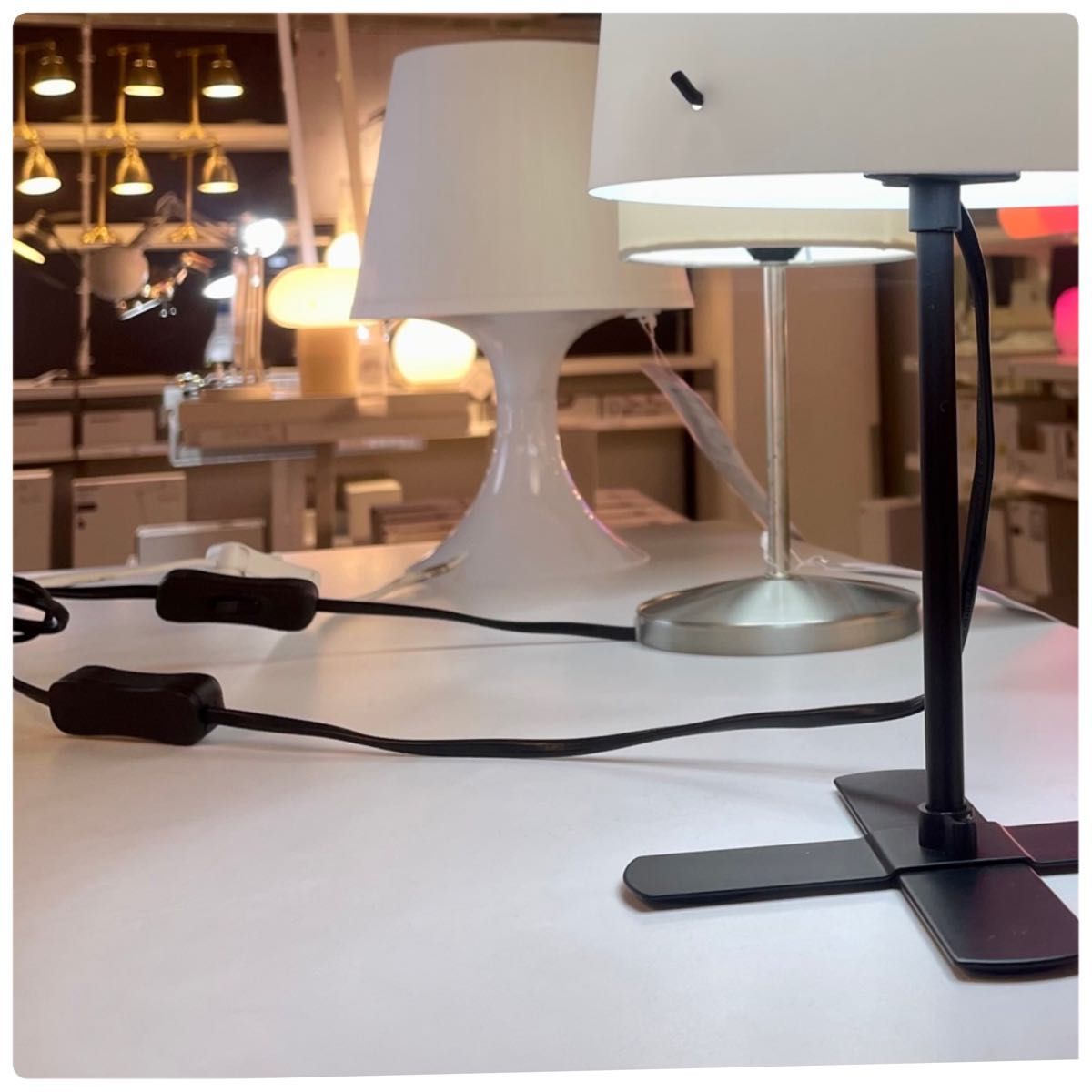 【新品】IKEA イケア バルラスト フロアランプ フロアライト テーブルライト 卓上ライト 31cm 電球付きプランあります♪