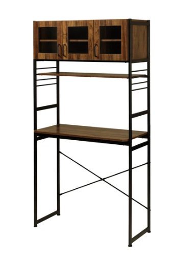  special price! antique style Brown wood kitchen rack cupboard cupboard rice cooker range storage possibility 