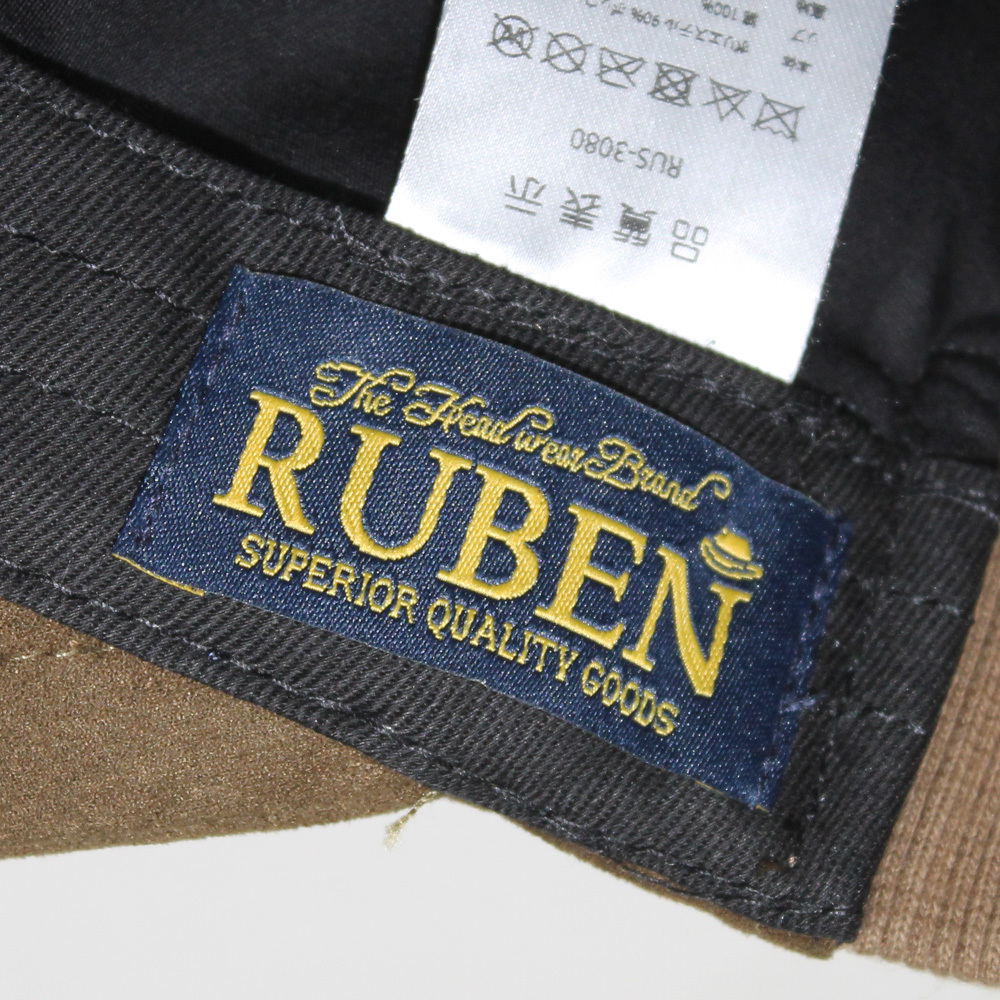 新品 RUBEN ルーベン エコスエード ワークキャップ フリーサイズ カーキ_画像8