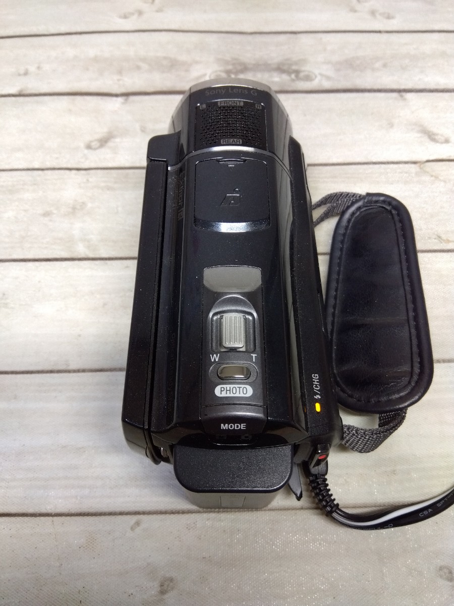889■ソニー SONY ハンディカム　HDR-CX520V　デジタルビデオカメラ　RMT-835 リモコン付属　通電確認済　ジャンク現状品_画像8