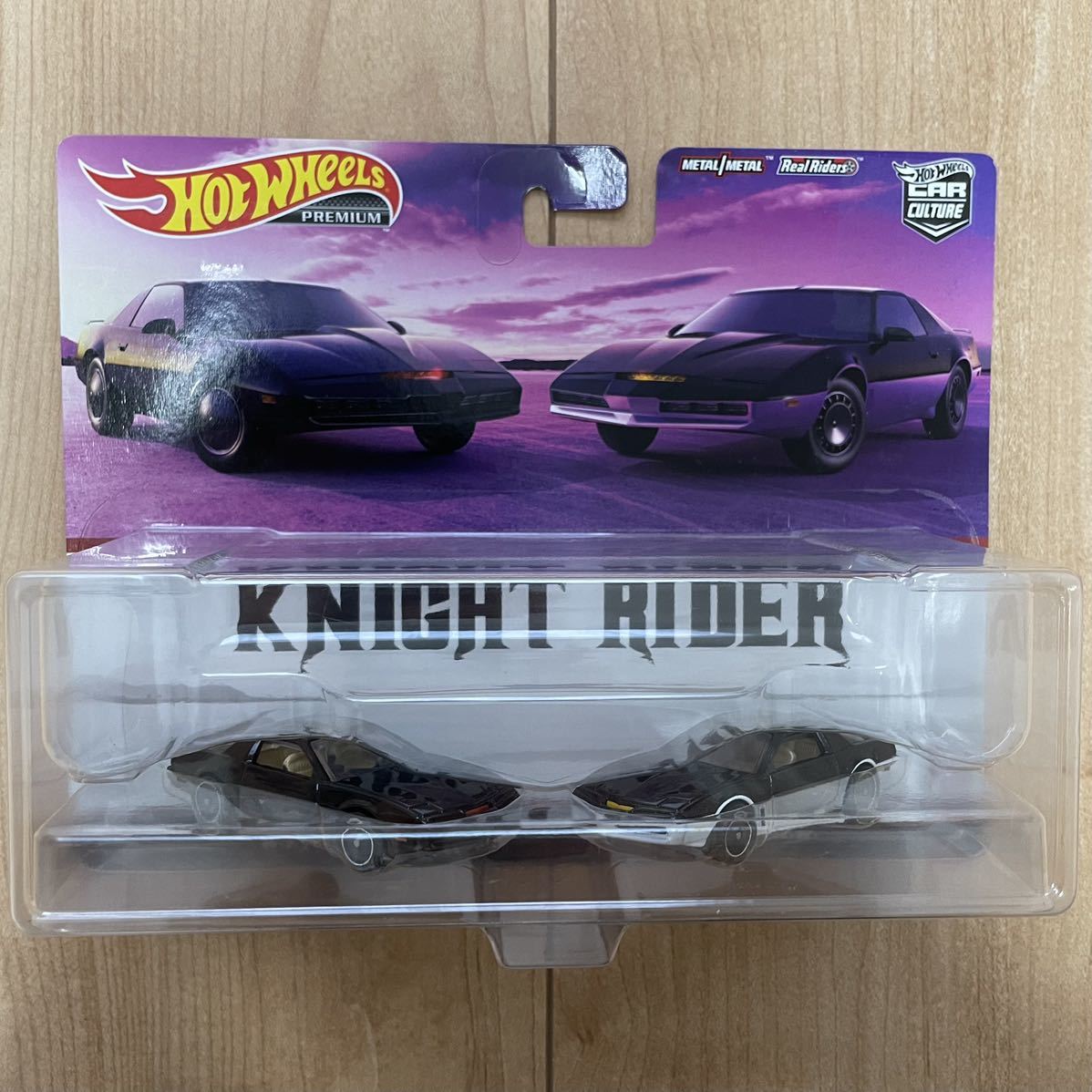 ★ホットウィール★ K.I.T.T. K.A.R.R. knight rider キット カール ナイトライダー プレミアム2パック ミニカー_画像1