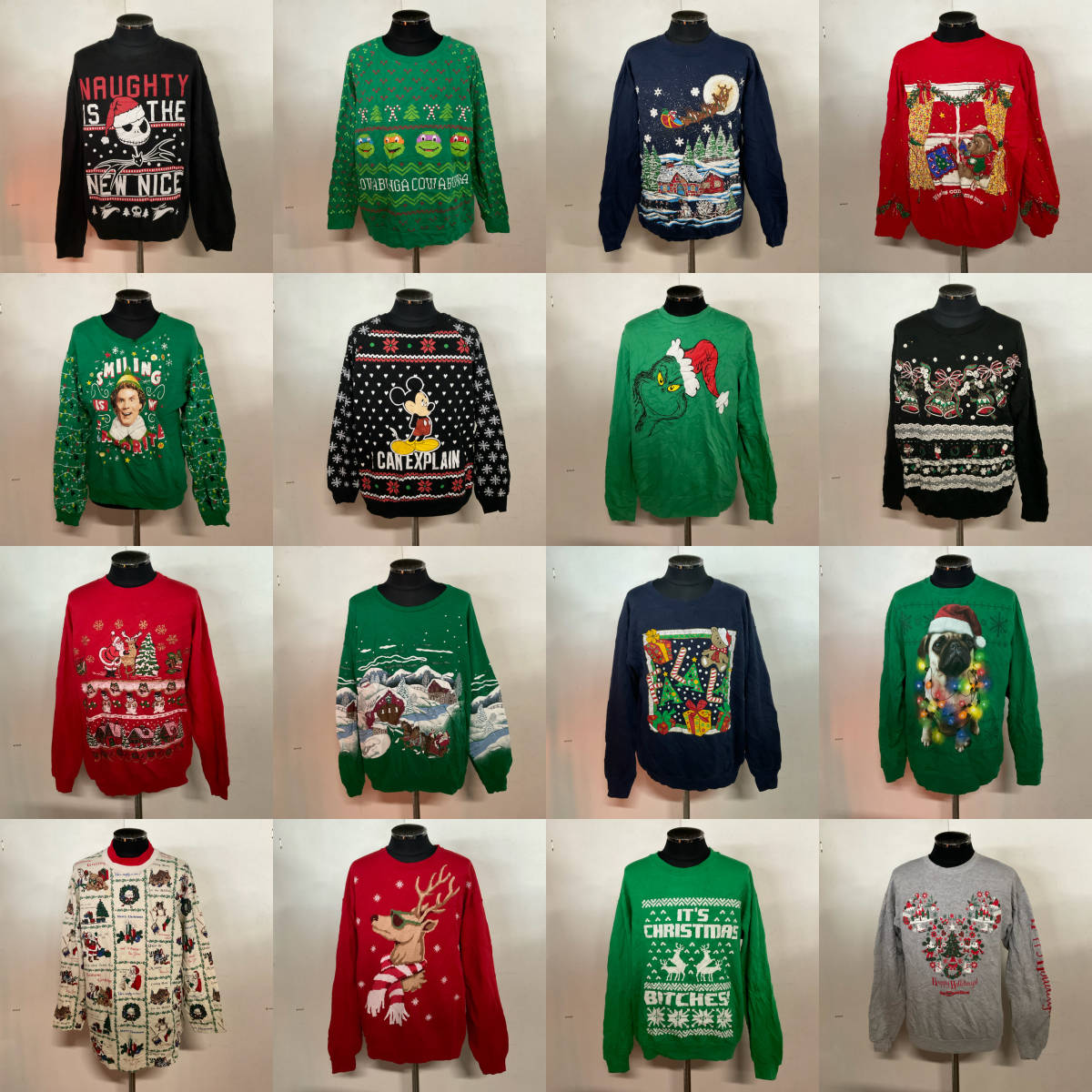 【T896】★A品状態良好★ アメリカ古着卸オススメX'mas Sweat 大量40kgベール目玉商品 デザイン豊富 ユニセックス クリスマス 仕入れ_画像8