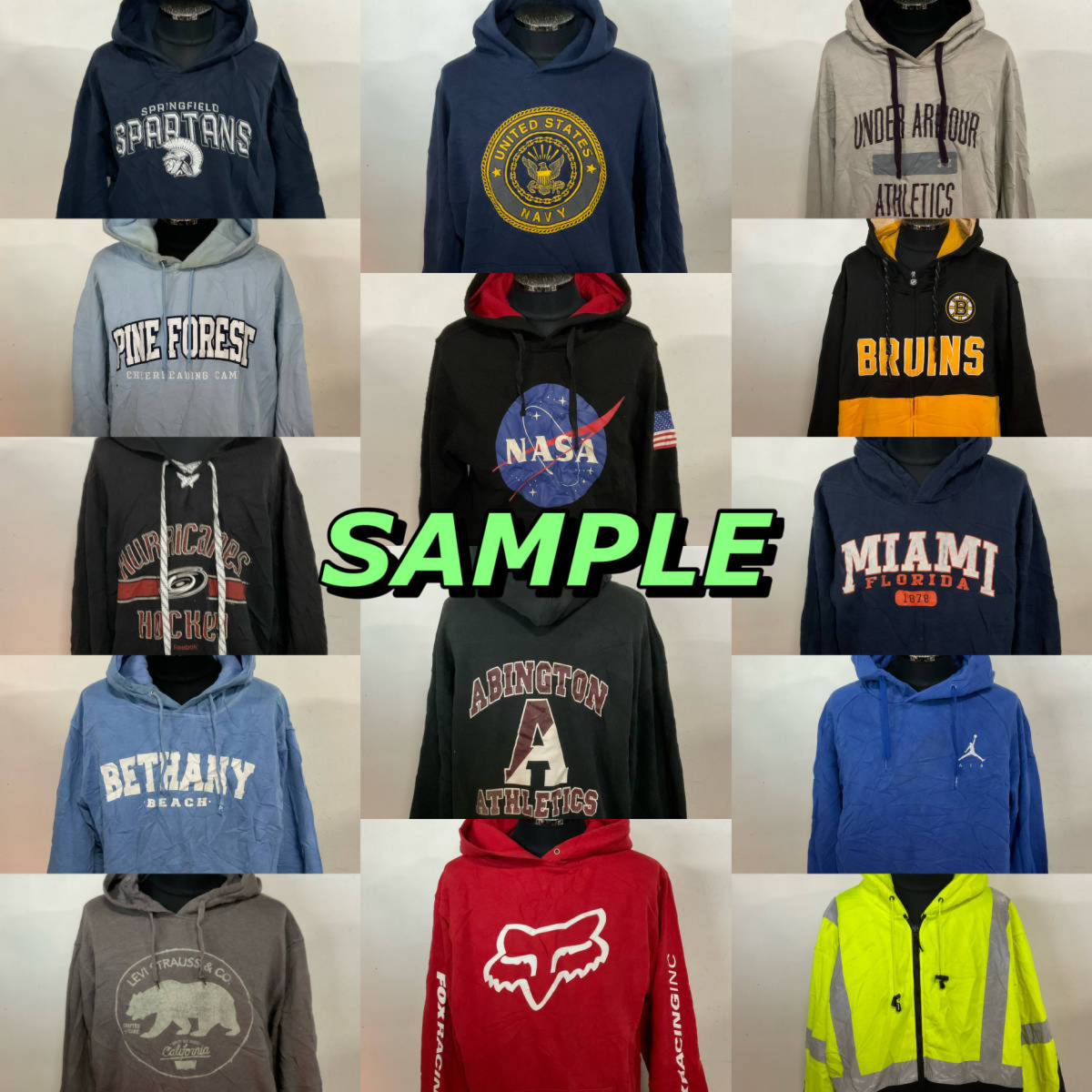 【T983】★1円スタート★ アメリカ古着卸オススメHOODIE大量50kgベール目玉商品 デザイン豊富 ブランドあり サイズミックス 仕入れ_画像6