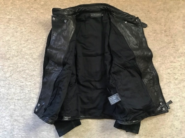     原文:定約50万円 ポロ ラルフローレン ブラックレーベル ベッカム 系 革ジャン ライダース イタリア製 モーターサイクル ジャケット POLO メンズ