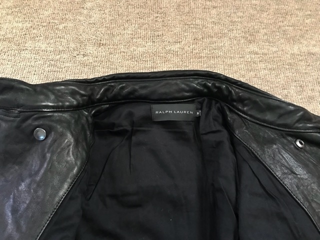     原文:定約50万円 ポロ ラルフローレン ブラックレーベル ベッカム 系 革ジャン ライダース イタリア製 モーターサイクル ジャケット POLO メンズ