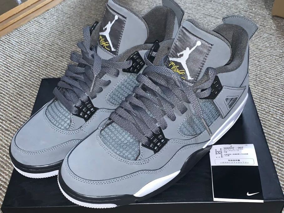 Nike Air Jordan 4 COOL GREY 308497-007 26.5cm AJ4 ナイキ エアジョーダン travis scott着用_画像1