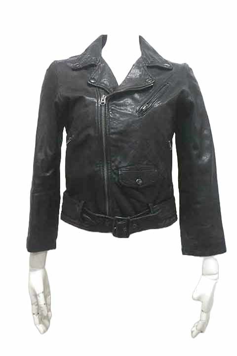 【中古】beautiful people ビューティフルピープル ジャケット 1320402401 vintage leather riders jacket キッズサイズ レディース 140