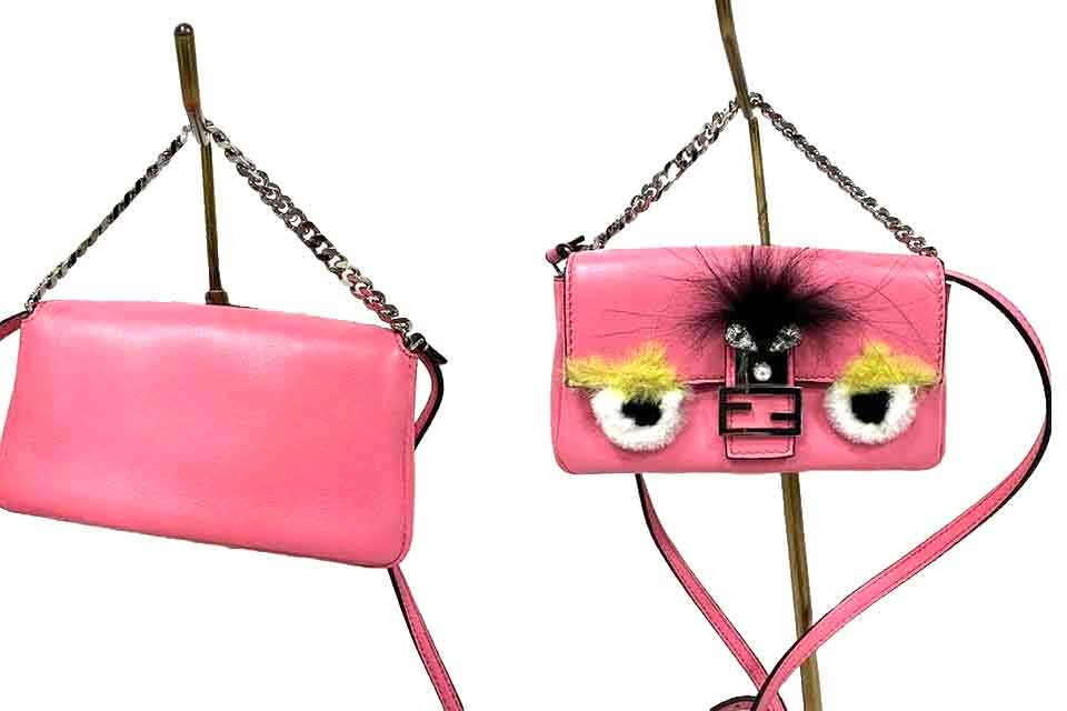 【中古】 FENDI フェンディ マイクロバゲットモンスターバッグ 3WAYショルダーバッグクラッチバッグ_画像3