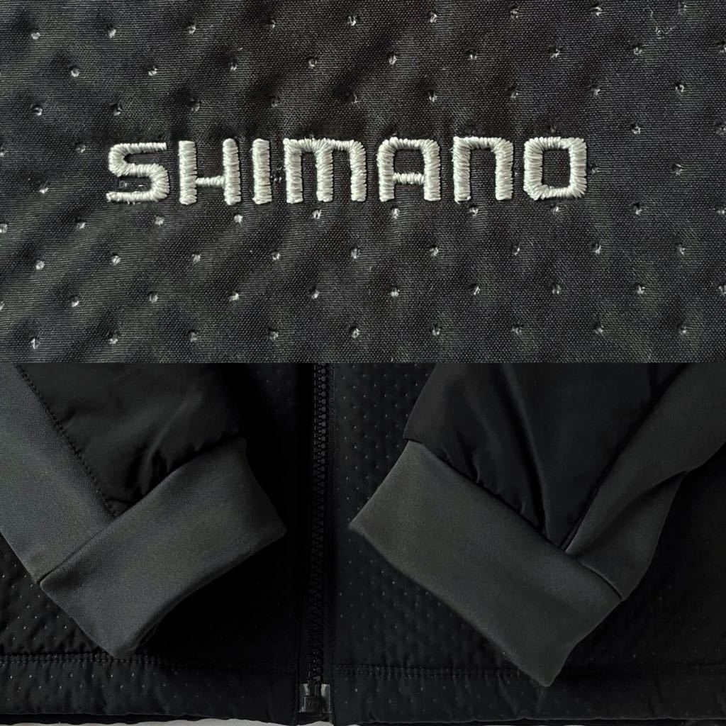 シマノ SHIMANO フルジップ インサレーテッド ウィンドブレーク ジャケット L ブラック グレー 防風 撥水 保温 ジャケット_画像9
