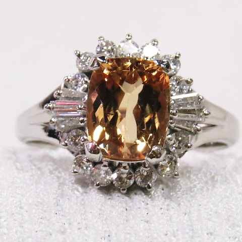 【今日の超目玉】 【値下げ交渉は質問欄より!】美しいインペリアルトパーズ2,81CT★プラチナ指輪☆透明感抜群のリング!! トパーズ
