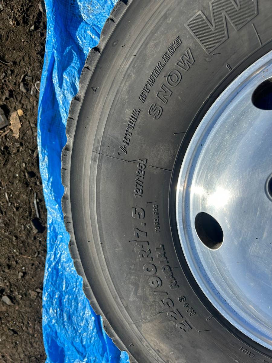 aru core! aluminium wheel tire set!17.5 -inch!JIS6 hole!225/90R17.5 127/125L! studless W900! receipt hope! loading will do! Kyoto departure!