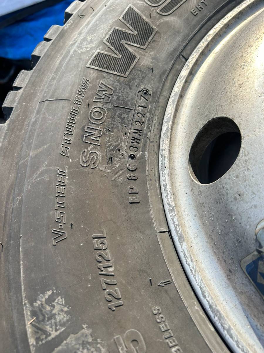 aru core! aluminium wheel tire set!17.5 -inch!JIS6 hole!225/90R17.5 127/125L! studless W900! receipt hope! loading will do! Kyoto departure!