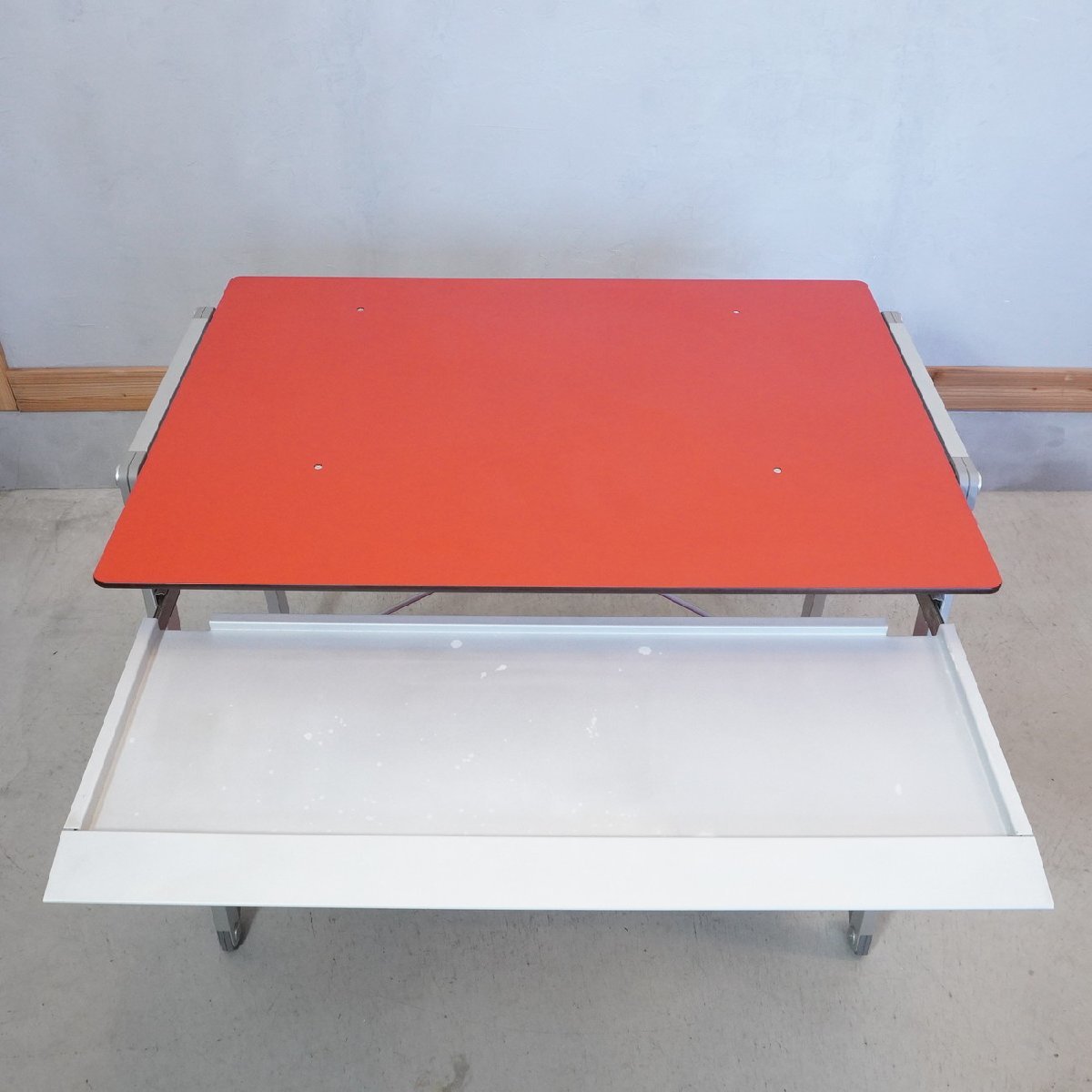 REXITEreki site BANCO van ko computer desk Work desk sliding Italy modern PC desk stylish red simple DK439