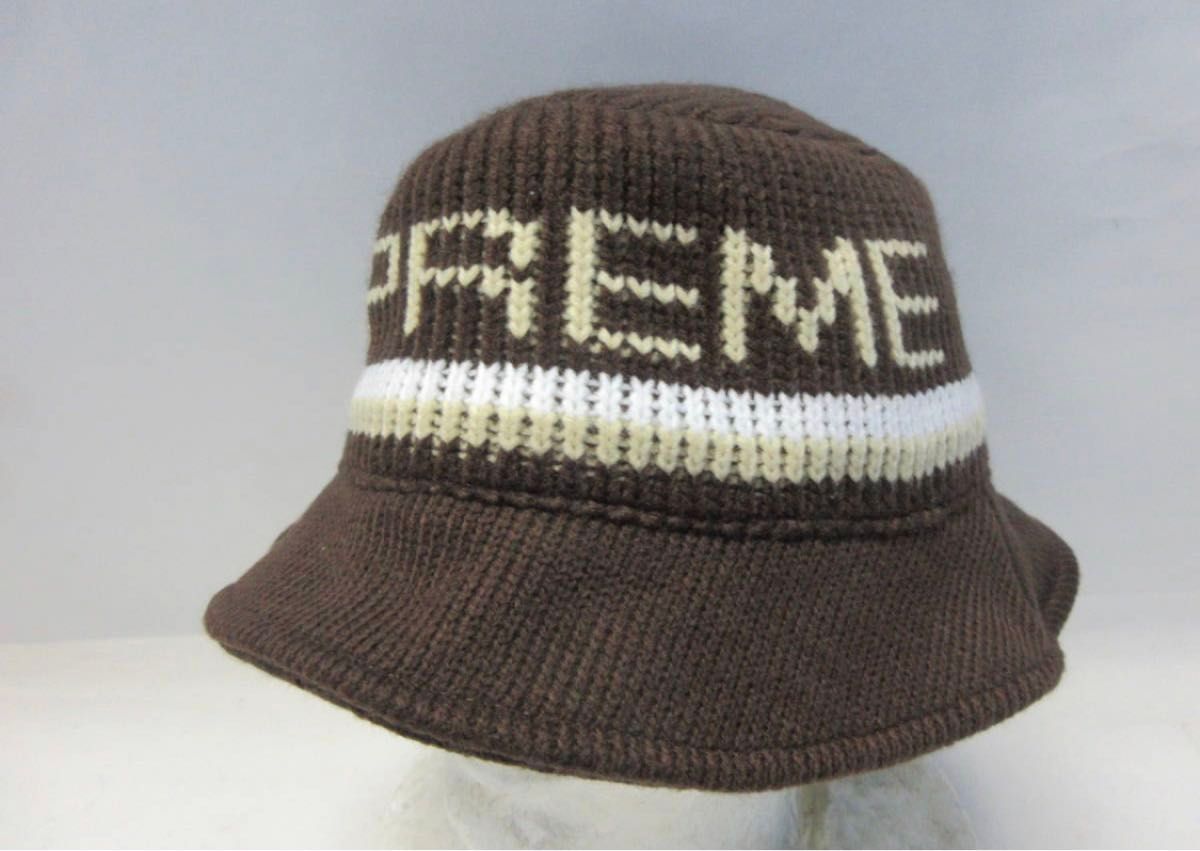 リ*ン様 Supreme バケットハット ブラウン 19AW supreme シュプリーム knit logo crusher バケットハット