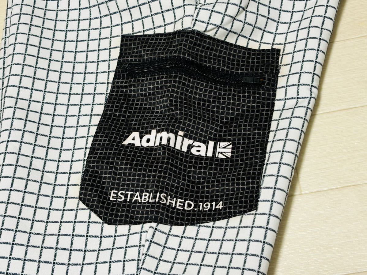 新品◆アドミラル ゴルフ Admiral Golf ウインドペーン柄 裏微起毛 保温 ストレッチ テーパードパンツ/秋冬/WHT/サイズM(w77-81)/送料185円_画像5